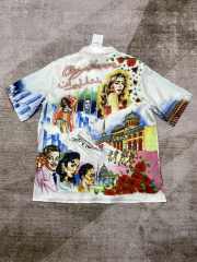 1:1 Quality Casa Silk Movie Poster Style Portrait Print Collar shirt