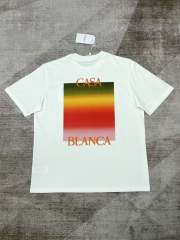 1:1 Quality Casa Rainbow Gradient Photo Frame Letter tee 2 colors