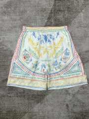 1:1 Quality Casa Crayon Line Print Silk Polo shirt & shorts set