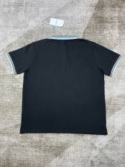 1:1 Quality Casa Blue White and Black Check Colour Block Polo Shirt 2 colors