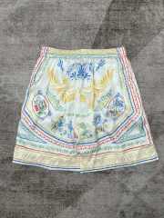 1:1 Quality Casa Crayon Line Print Silk Polo shirt & shorts set