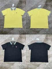 1:1 Quality Casa Blue White and Black Check Colour Block Polo Shirt 2 colors