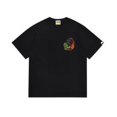 Bape Lion Fur Ape Head Graffiti Letter Print Tee 2 colors