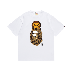 Bape Leopard Ape Head Cartoon Monkey Print Tee 4 colors