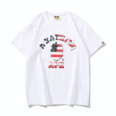 1:1 Quality Bape Star Spangled Banner Limited Ape Letter Tee 2 colors