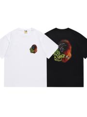 Bape Lion Fur Ape Head Graffiti Letter Print Tee 2 colors