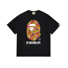 Bape Camouflage Small Floral Pattern Large Ape Head Tee 4 colors