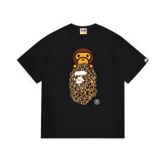 Bape Leopard Ape Head Cartoon Monkey Print Tee 4 colors