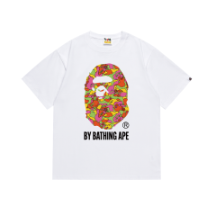 Bape Camouflage Small Floral Pattern Large Ape Head Tee 4 colors
