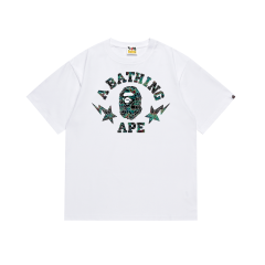 Bape Colorful Metallic Letter Print Tee 2 colors
