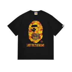 Bape PUBG Co-Branded Orange Camouflage Ape Head Tee 2 colors