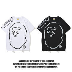 Bape Co-branded Hand Painted Great Ape Head Graffiti tee 2 colors