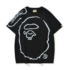 Bape Co-branded Hand Painted Great Ape Head Graffiti tee 2 colors
