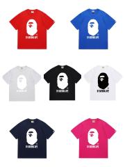 Bape Black or White Ape Head Print Tee 7 colors