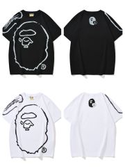 Bape Co-branded Hand Painted Great Ape Head Graffiti tee 2 colors