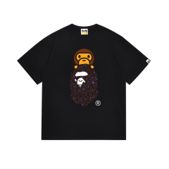 Bape Leopard Ape Head Cartoon Monkey Print Tee 4 colors