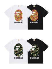 Bape Camouflage Small Floral Pattern Large Ape Head Tee 4 colors