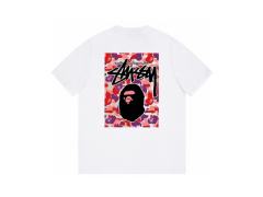 Bape STU Co-Branded Camouflage Ape Head Tee 2 colors