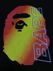 Bape Light Shadow Gradient Large Letter Print Tee 2 colors