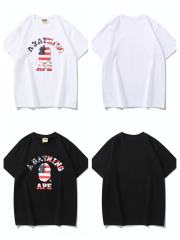 1:1 Quality Bape Star Spangled Banner Limited Ape Letter Tee 2 colors