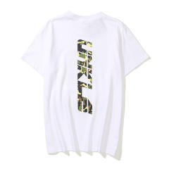 Bape Camouflage Yellow Green Black Ape Head Letter Print tee 2 colors