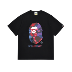 Bape Gradient Camouflage Big Ape Head Letter Print Tee 2 colors
