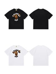 Bape Four Little Monkeys Ape Head Letter Print tee 2 colors