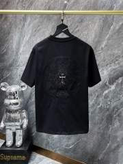 1:1 quality CH Horseshoe Sanskrit Handmade Button Cross Patch Embroidered Tee 2 colors