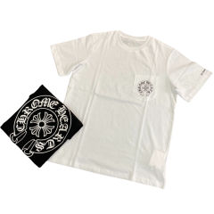 1:1 quality CH Front and back horseshoe cross print Tee 2 colors
