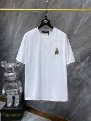 1:1 quality CH Horseshoe Sanskrit Handmade Button Cross Patch Embroidered Tee 2 colors