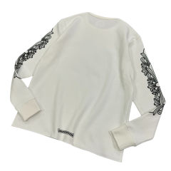 1:1 quality CH Waffle Fabric Printed Long Sleeve T-Shirt 3 colors