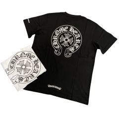 1:1 quality CH Front and back horseshoe cross print Tee 2 colors