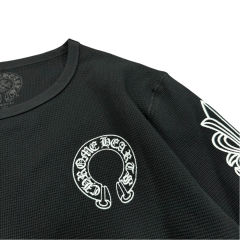 1:1 quality CH Waffle Fabric Printed Long Sleeve T-Shirt 3 colors
