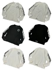 1:1 quality CH Waffle Fabric Printed Long Sleeve T-Shirt 3 colors