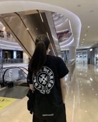1:1 quality CH Front and back horseshoe cross print Tee 2 colors