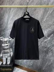 1:1 quality CH Horseshoe Sanskrit Handmade Button Cross Patch Embroidered Tee 2 colors