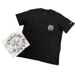 1:1 quality CH Front and back horseshoe cross print Tee 2 colors