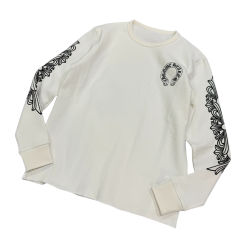 1:1 quality CH Waffle Fabric Printed Long Sleeve T-Shirt 3 colors
