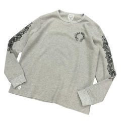 1:1 quality CH Waffle Fabric Printed Long Sleeve T-Shirt 3 colors