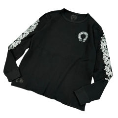 1:1 quality CH Waffle Fabric Printed Long Sleeve T-Shirt 3 colors
