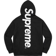 SUPREM* SATIN APPLIQUÉ APPLIQUE HOODED SWEATSHIRT HOODIE