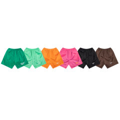 Solid color smooth woven shorts