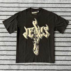 Creative Letter Back Large Logo Time Printed Tee 2 colors