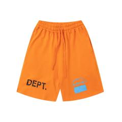 Contrast color double-sided logo solid color shorts