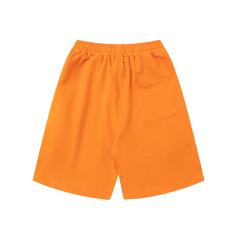 Contrast color double-sided logo solid color shorts