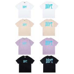 Retro blue double-sided logo Washed Print tee