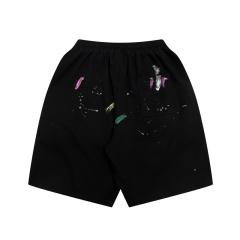 Colored chalk ink splash drawstring shorts