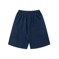 Contrast color double-sided logo solid color shorts