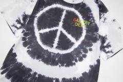 Retro rainbow gradient logo tie-dye Washed Print tee