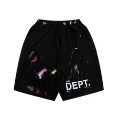Colored chalk ink splash drawstring shorts